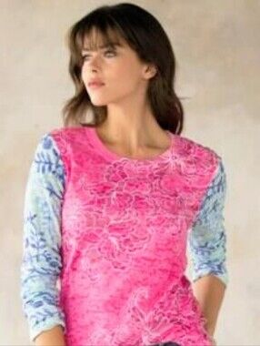 Before + Again Boho print Long Sleeved T-shirt - Medium